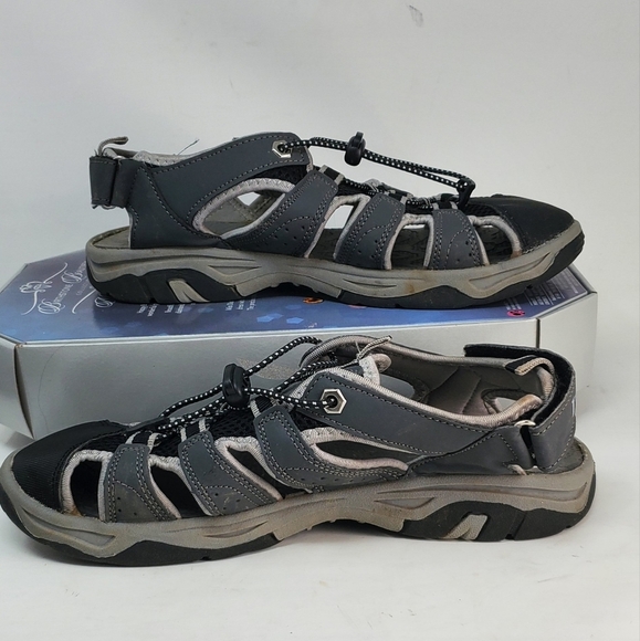 Ithasca rugged Sandles Waterproof CHARCOAL BLack MENS Size 9 EUC - Picture 8 of 10